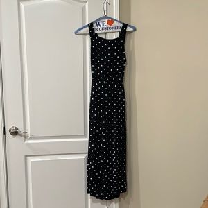 Adorable polka dot jumpsuit with open back